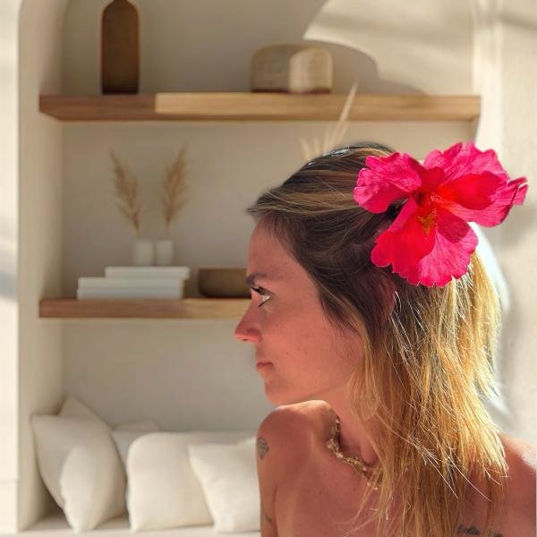 Hibiscus Poliéster Gancho